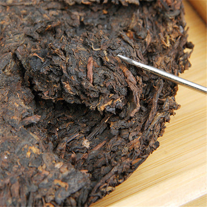 Organic Cooked Pu-Erh Tea Cake Pressed Tea Yunnan Ancient Trees Black Tea 357g