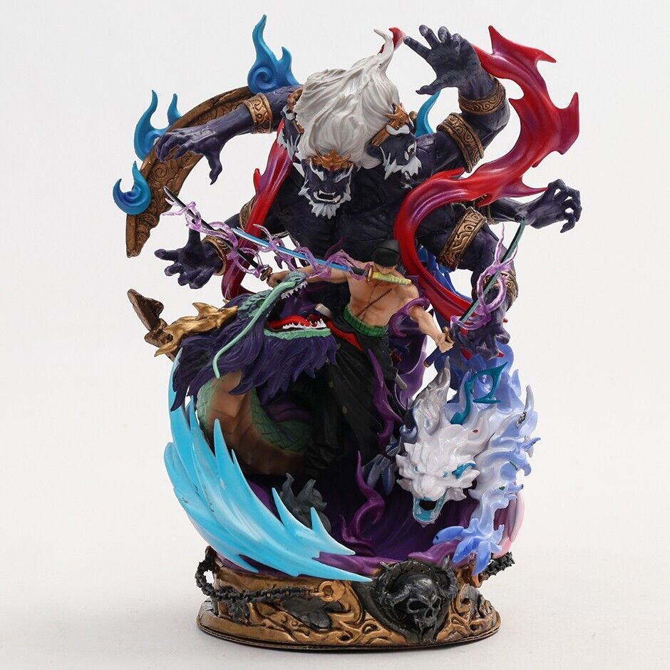 Anime One Piece Roronoa Zoro Yamaraja PVC Action Figure Model 2 Heads GK Statue