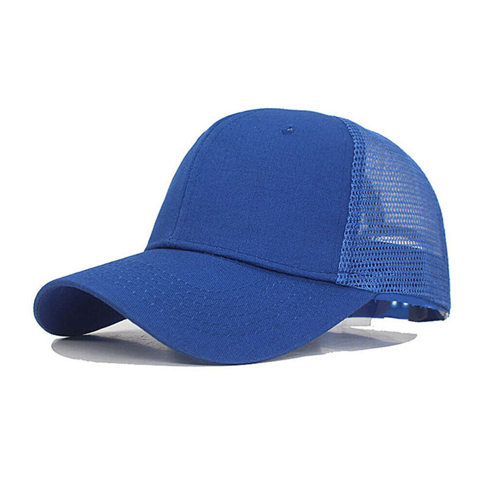 Trucker Hat Plain Mesh Back Solid Snapback Baseball Cap Visor Blank Hats Caps