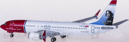 1:400 JC Wings Norwegian Air Shuttle B737 MAX 8 Passenger Airplane Diecast Model