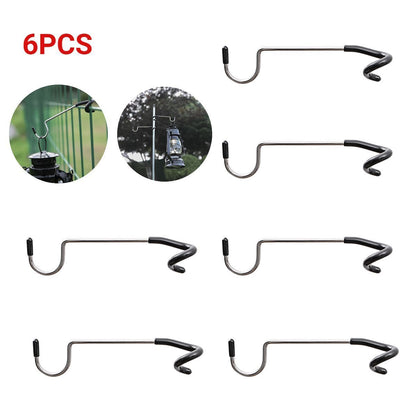 Stainless Steel Light Stand Holder Hooks Portable Tent Pole Lamp Hanger Hunting