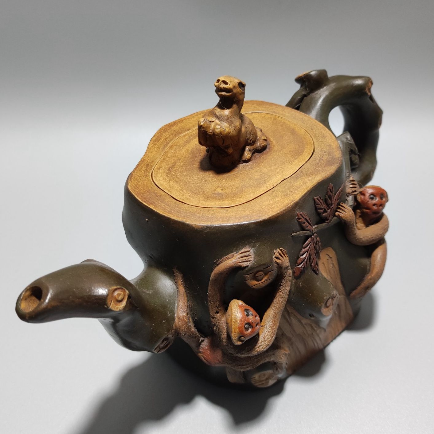 Chinese Yixing Purple Clay Teapot Tea Set Pot Zisha Ceramic Cute Decor Figurine