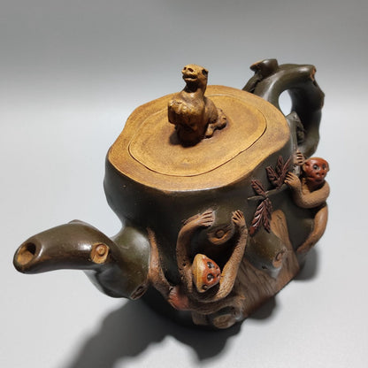 Chinese Yixing Purple Clay Teapot Tea Set Pot Zisha Ceramic Cute Decor Figurine
