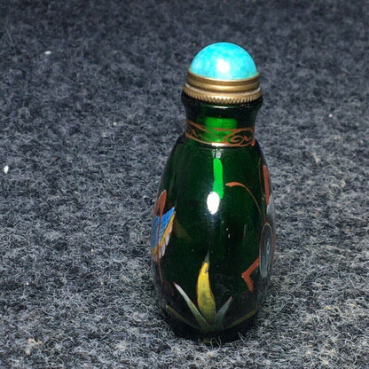 Ancient Chinese handmade interior painting ancient glazed snuff bottle