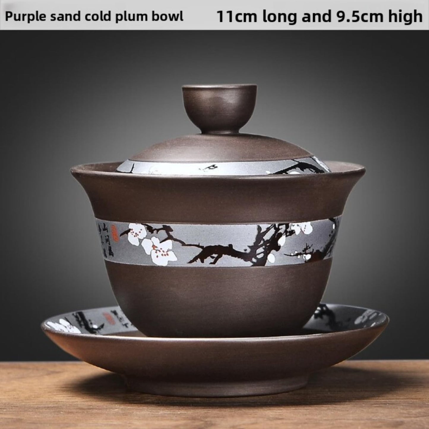 Purple Sands Ancient Gaiwan Tea Cup 120ml 4oz Chinese Tea-drinking Utensils