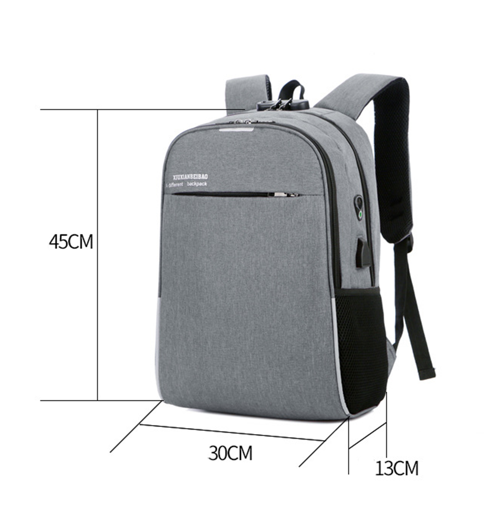 16"Laptop Men's Backpack Travel Anti-Theft USB Charging Shoulder Bag Outdoor