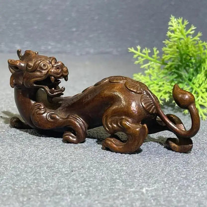 Rare Chinese Handmade Dragon Statue Dragon Shaped Zhenchi Tea Pet Collectable