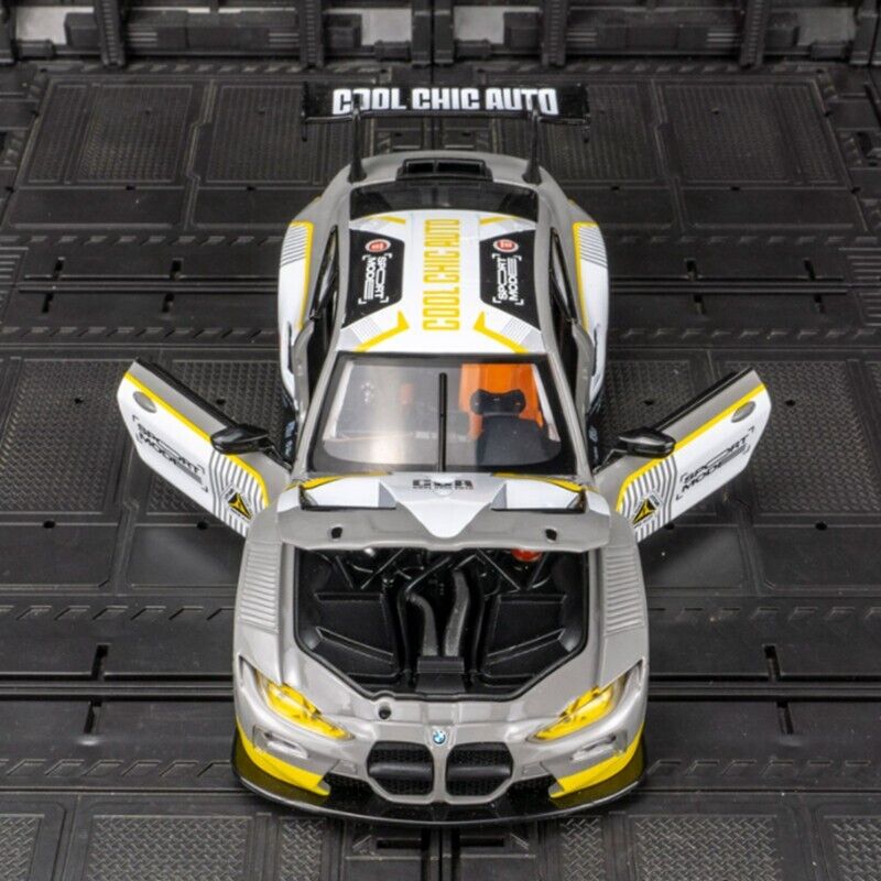 1:24 BMW M4 GT3 Diecast Model Car Track Racing Toy Vehicle Sound Light Kids Gift