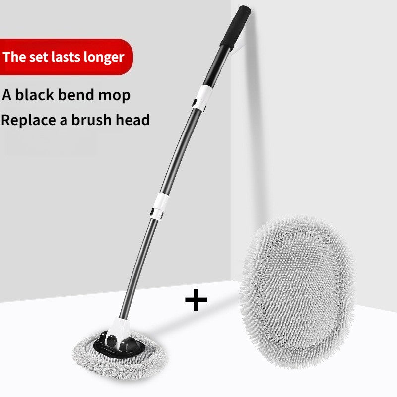 Car wash mop retractable bending rod car anti-injury car cleaning tool -03