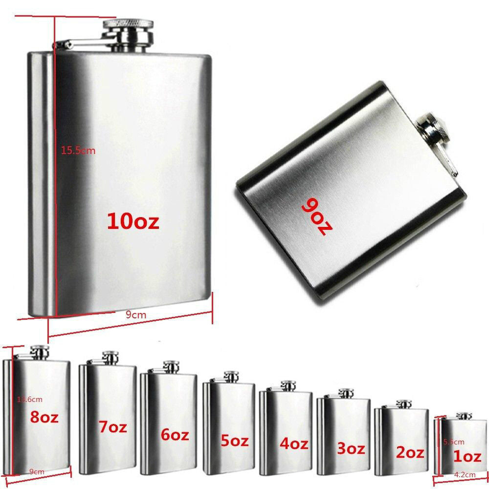 Hip Flask Stainless Steel Flagon High Quality Portable Wine Whisky Pot Drinkware