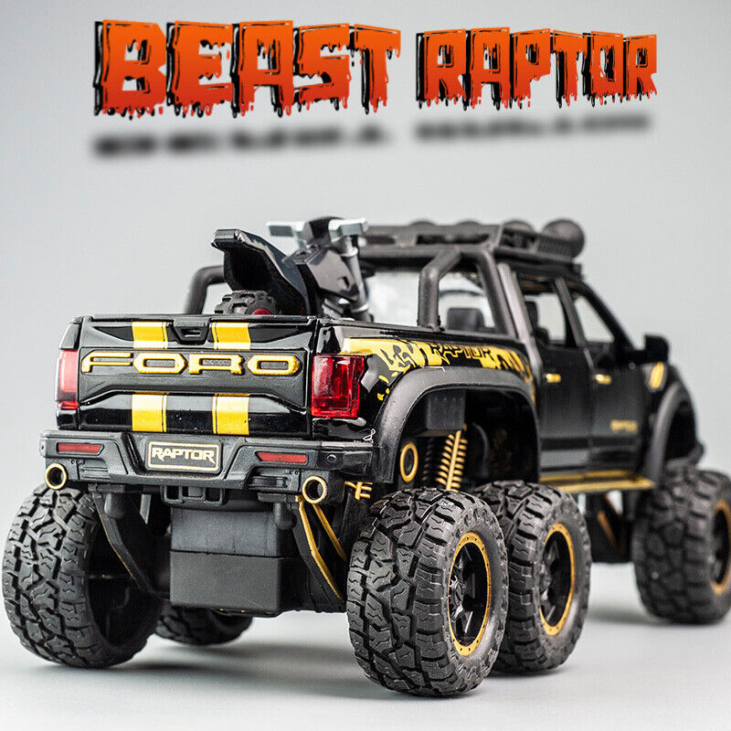 1:28 Ford Raptor F150 Diecast Model Car Pickup Truck Toy Vehicle Off-road Gift
