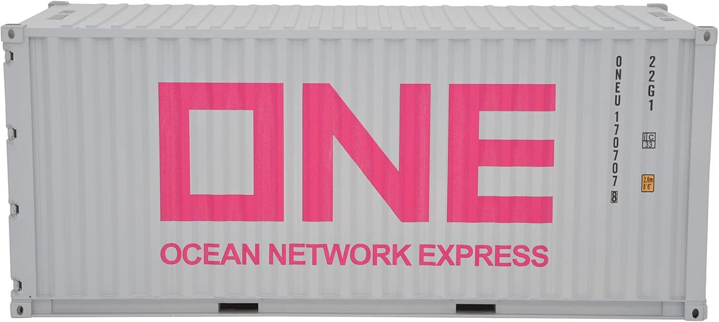 1:20 ONE 20GP Shipping Container Model Gray Abs Resin & Wood Toy Decoration Gray