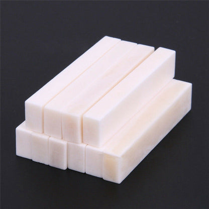 10pcs Blank Genuine Real Bone 52x10x6mm Nut&Saddle for Bass Guitar Ukulele