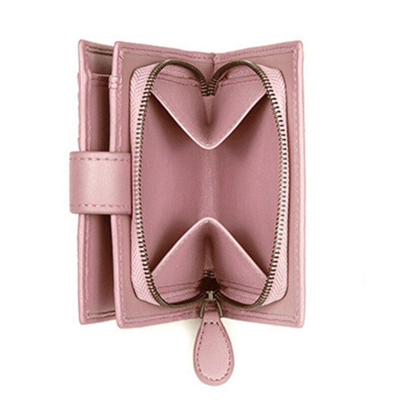 Sheep Leather Wallet Leather Woven Coin Purse Zipper Storage Bag 11*2*9.5 CM 1PC