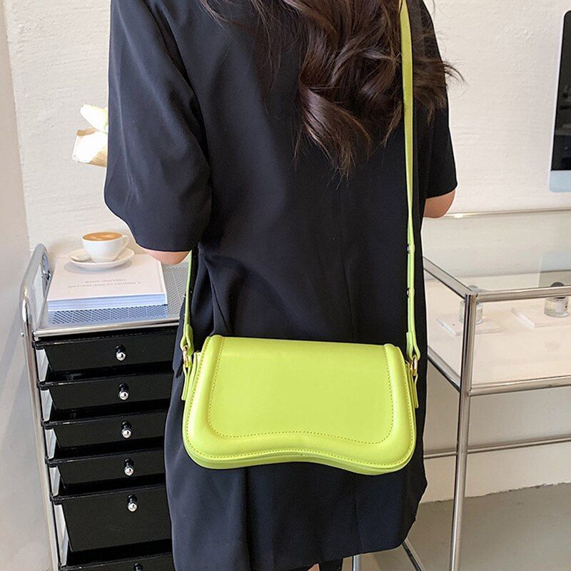Luxury Synthetic Leather Shoulder Crossbody Bag Underarm Purse Handbag 24*15*6CM