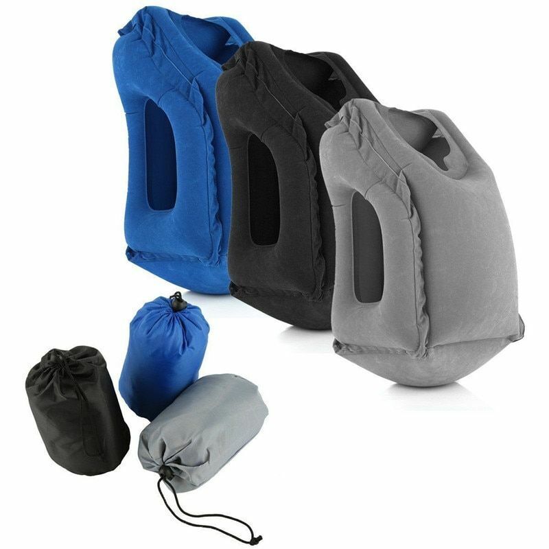 Travel Sleeping Bag Inflatable Portable Cushion Neck Pillow Outdoor Flight Train