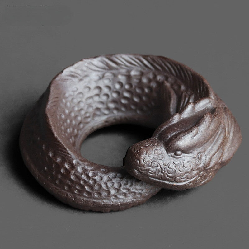 Rock pottery clay Chinese dragon tea pet handmade retro pottery Kung Fu tea Pet