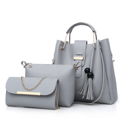 Fashion Women Bags Set 3pcs Large Casual Bags PU Leather Ladies Shoulder Bag* ಇ