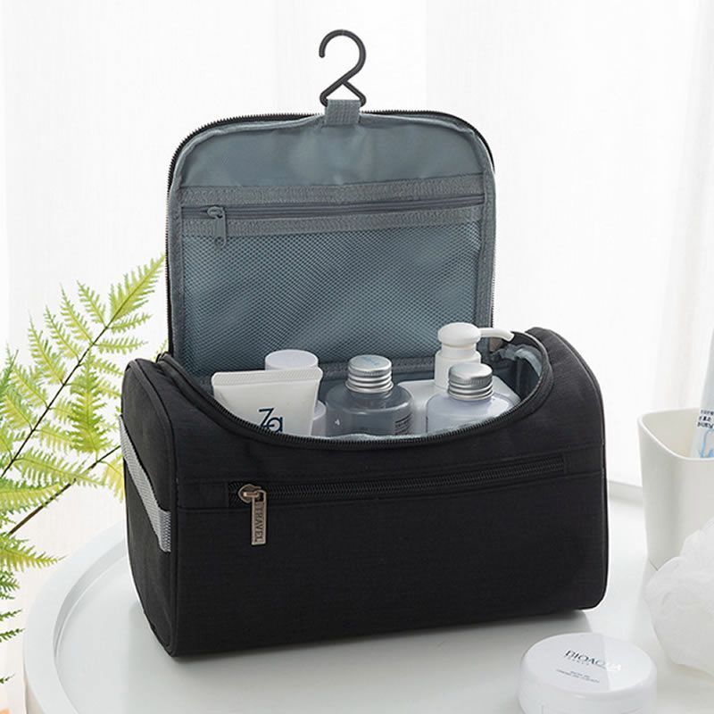 Travel Cosmetic Bag Hanging Zipper Makeup Case Organizer Storage Bag 25*15*14CM