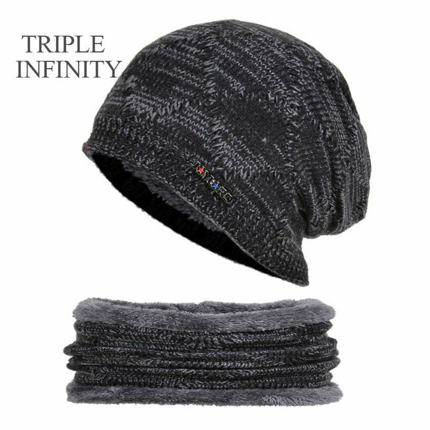 Winter Hat Beanies Knitted Warm Suit Skiing Cycling Beanie Soft Bonnet Baggy Cap