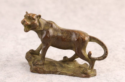 Rare bronze fengshui tiger statue netsuke collectable tea pet figure decor