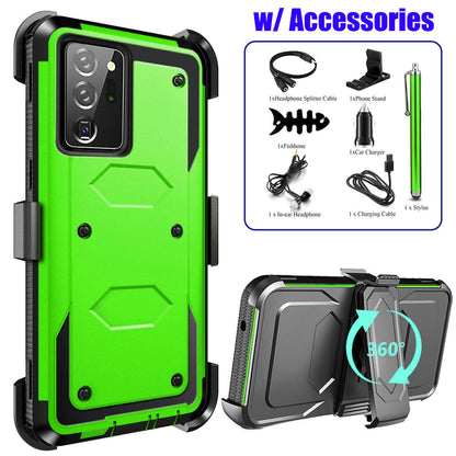 For Samsung Galaxy Note 20 Ultra Heavy Duty Clip Holder Case Cover, / Accessory