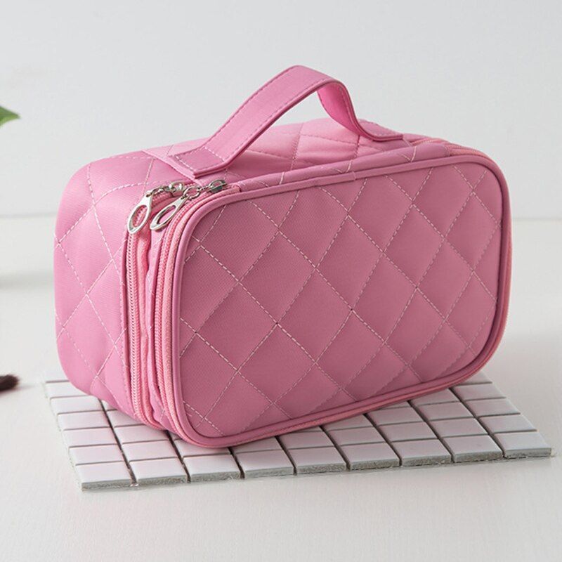 Cosmetic Bag Waterproof Double Layer Travel Organizer Makeup Bag Toiletry Pouch