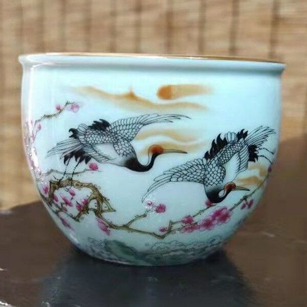 5cm Antique Ceramic Lion Tea Cup Qingming Retro Pinming Tea Master Cup Chinese