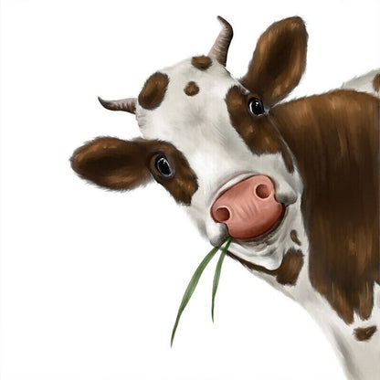 Animal Wall Stickers PVC Cartoon Cow Print Window Decals Home Decoration 30x35cm