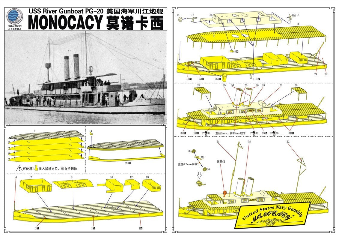 SSMODEL WM03521 1/700 USS Patrol Gunboat/River Gunboat Monocacy PG20