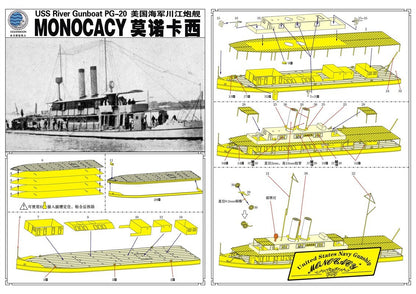 SSMODEL WM03521 1/700 USS Patrol Gunboat/River Gunboat Monocacy PG20