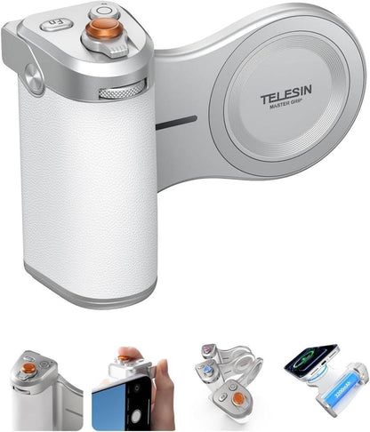TELESIN Magnetic Imaging Master Grip, Ergonomic DSLR-Style with 3200mAh Battery