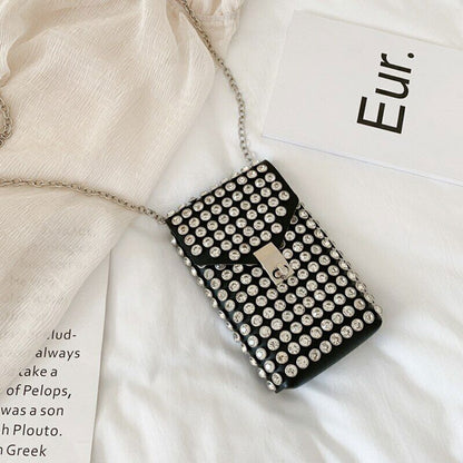 Diamonds Mini Bags Women Mobile Phone Bag Crossbody Bag Coin Ladies Wallet