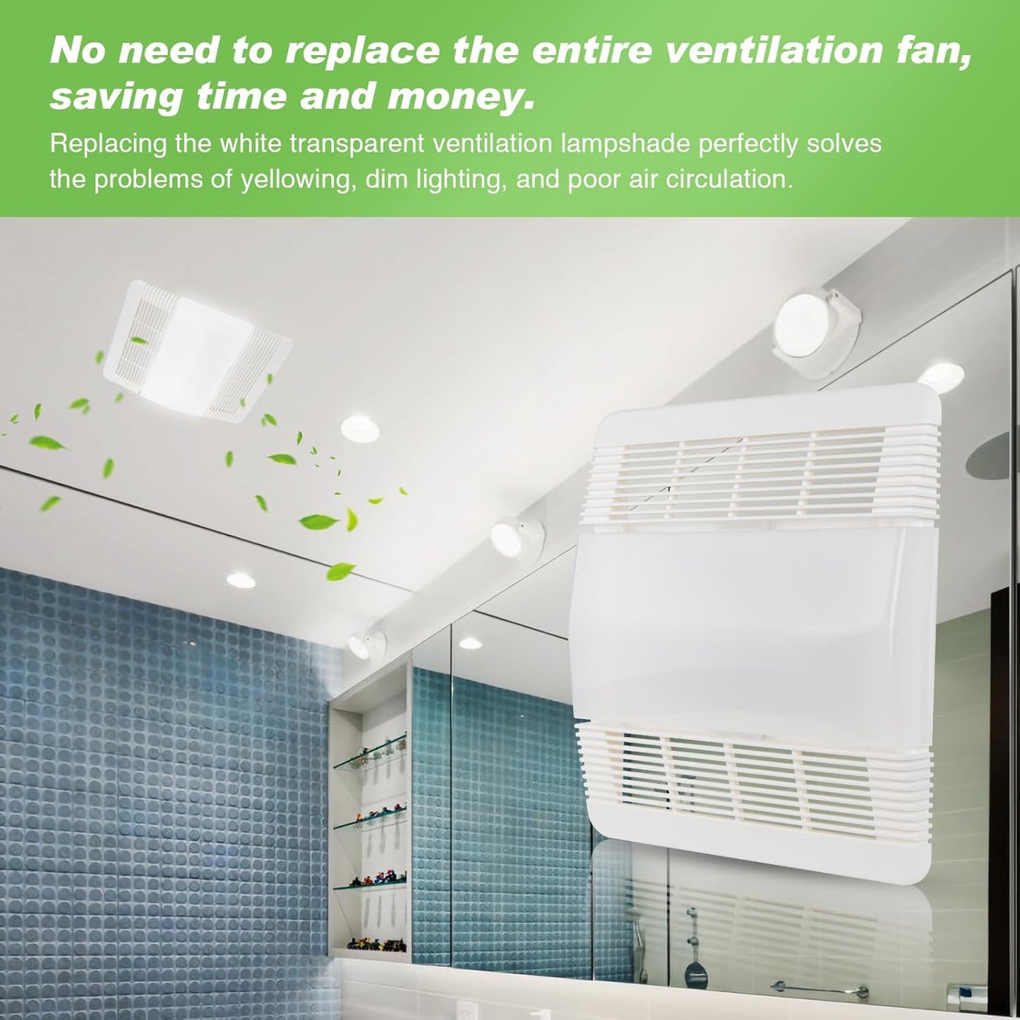 85315000 Bathroom Vent Fan Cover Grille and Lens丨Bathroom Fan Light Cover Replac