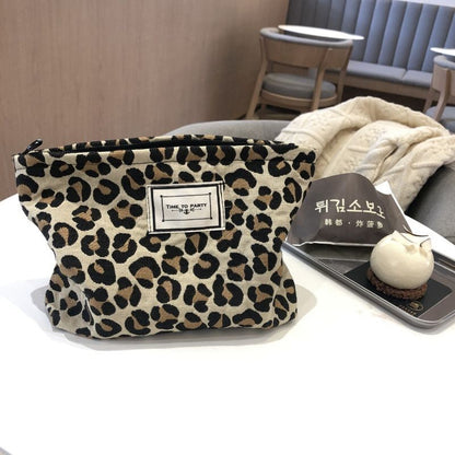 Cosmetic Bag Toiletries Storage Travelling Clutch Canvas Large Zipper Makeup Bag