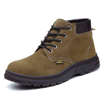 Anti puncture and anti slip lightweight suede labor protection shoes-usa