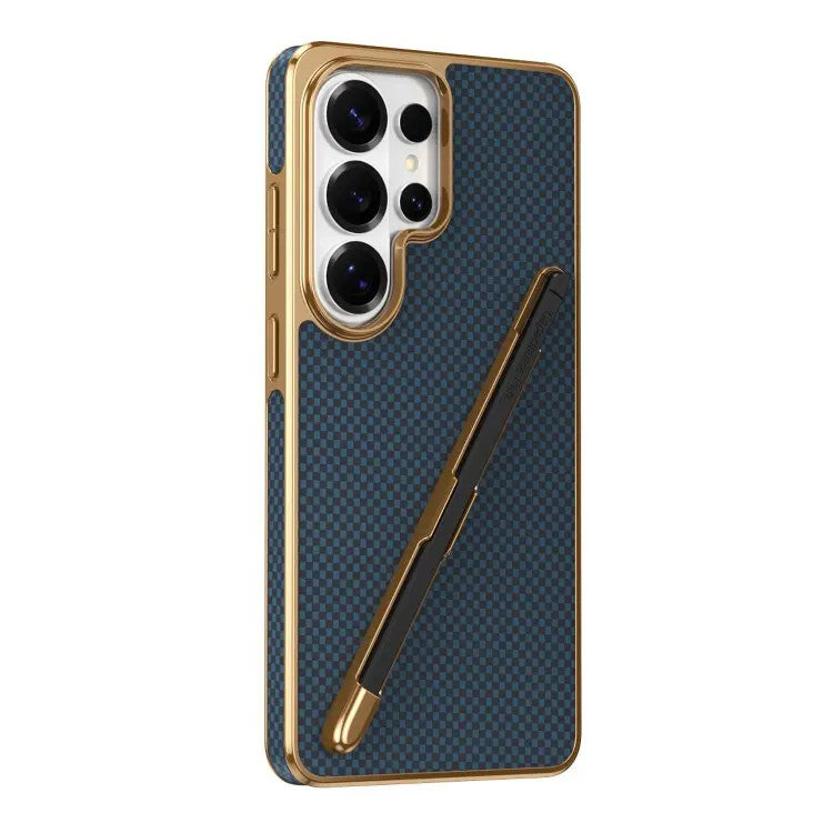 Back Cover for Samsung S24 Ultra/S25/S26 Carbon Fiber Texture Mobile Phone Case