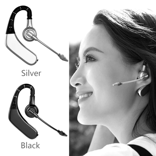 Wireless Bluetooth 5.0 Earpiece Headset Driving Trucker Earbuds Noise Cancelling