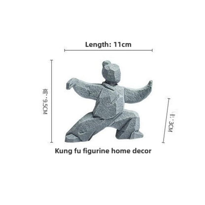 Chinese Martial Arts Green Sandstone Tea Pet 11cm Kung Fu Tea Play Decorative
