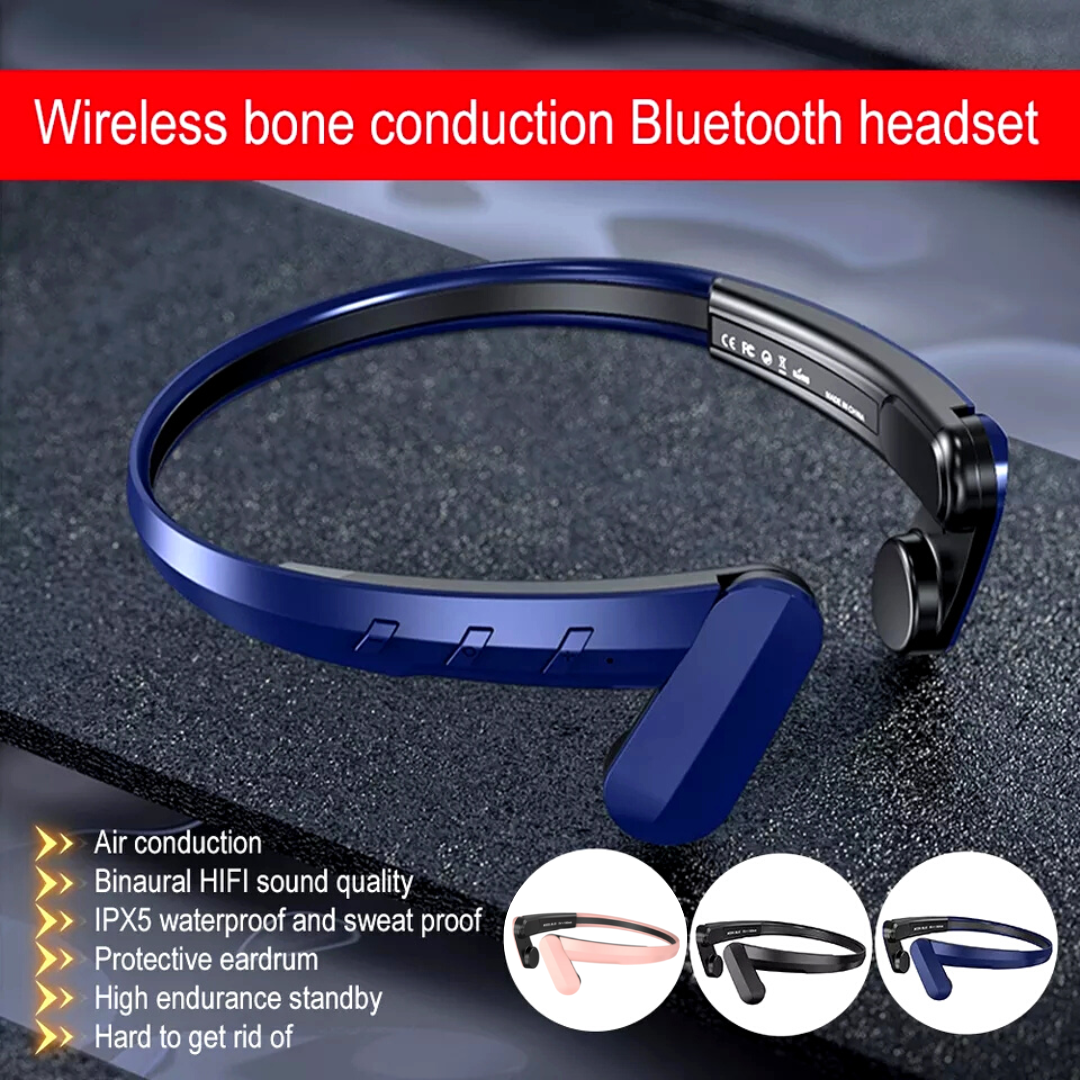 Bone Conduction Headphones Wireless Bluetooth 5.2 Outdoor Sport Open-Ear Headset