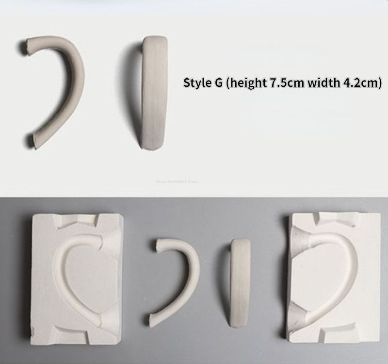 Pottery Tools Ceramic Mold Grouting Plaster DIY Teapot Water Cups Handle Molding