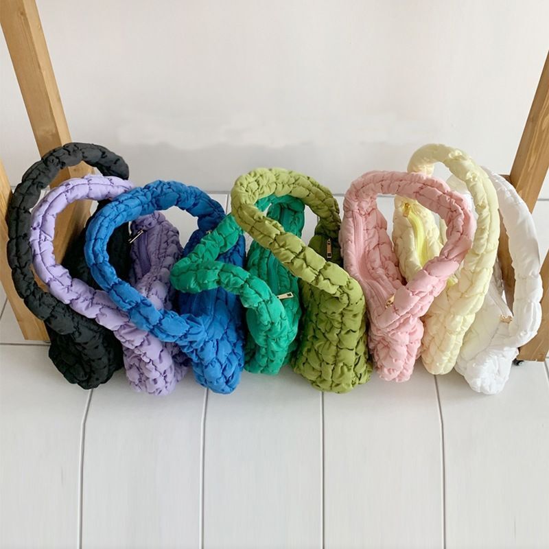 Pleated Cloud Bag Large Fashionable Down Dumpling Candy Underarm Bag 31*7*24.5CM