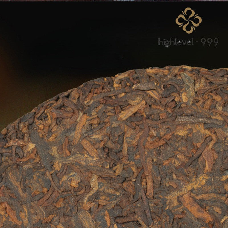357g Ripe Pu'er Tea Cake Long Cellared Lincang Ancient Tree Yunnan Mountain Tea