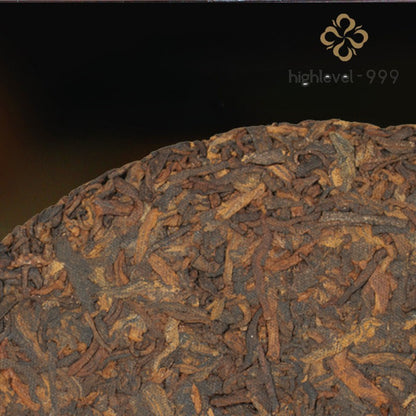 357g Ripe Pu'er Tea Cake Long Cellared Lincang Ancient Tree Yunnan Mountain Tea