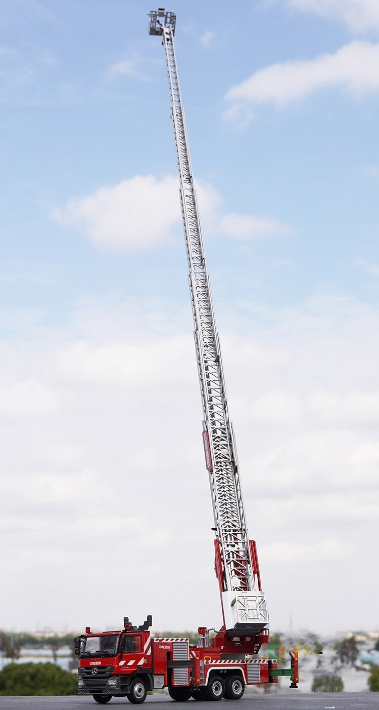 1:48 ZOOMLINE 53M AERIAL LADDER FIRE FIGHTING TRUCK Recue Vehicle Diecast Model