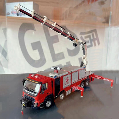 1:50 SANY JY200 Fire Engine Truck Emergency Recue Vehicles Diecast Model