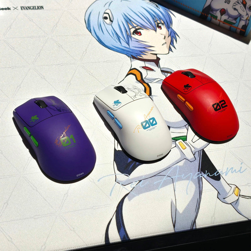 MelGeek × EVANGELION HORUS Wireless Gaming Mouse — PAW3950 30K Dual 8K 300 mAh