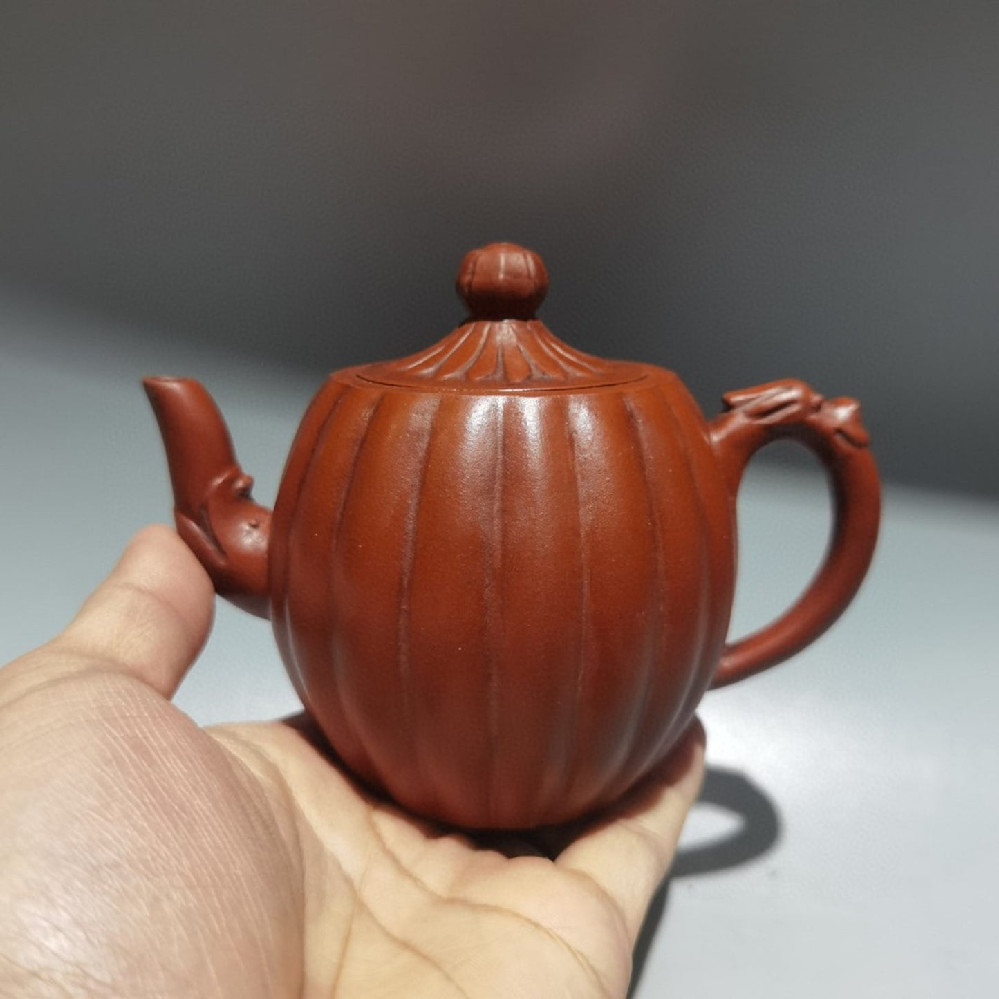 Chinese Yixing Zisha Clay Handmade Exquisite Tendon Pattern Teapot 31237