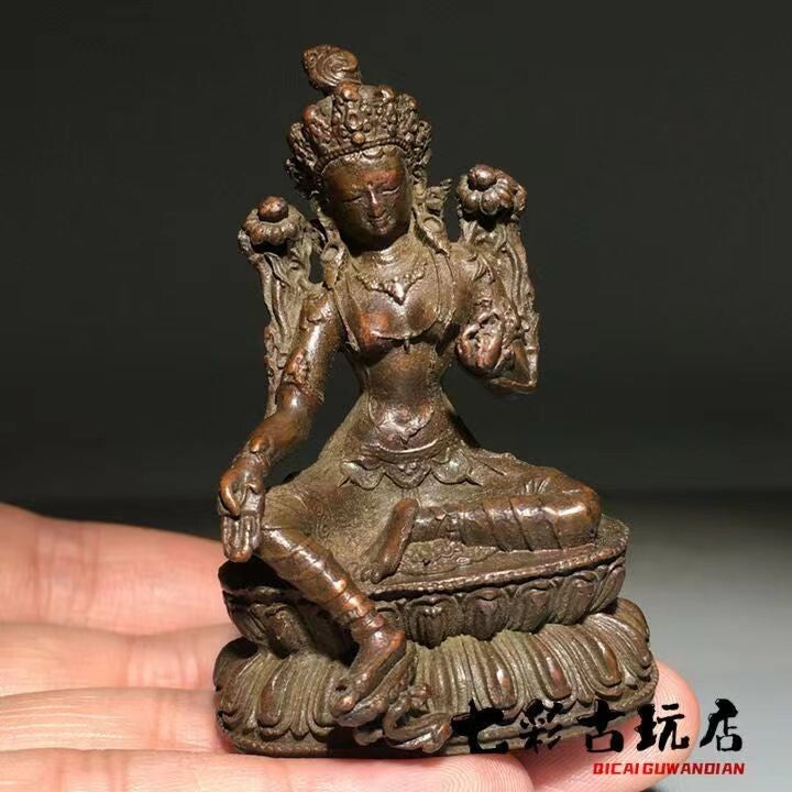 Vintage Chinese Tibetan Copper Bronze Buddha Tara