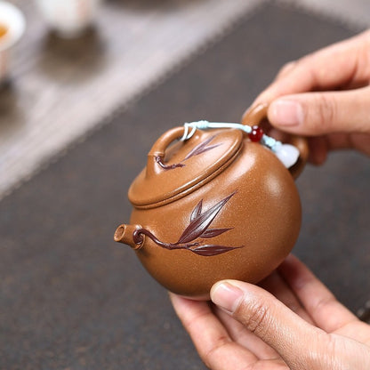 Authentic Yixing Zisha Jiangpo Clay Tea Pot 7 Infuser Holes Master Handmade Pot